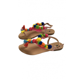 Pompon-Sandals