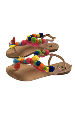 Pompon-Sandals